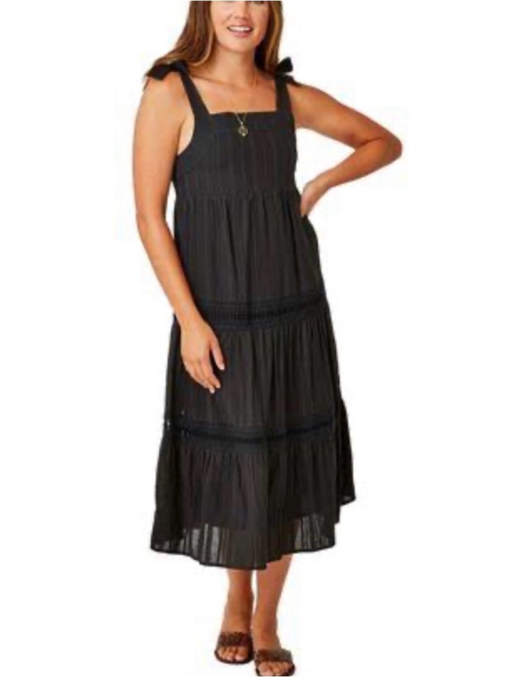 Carve Designs Kiera dress, size medium in color black 100% cotton